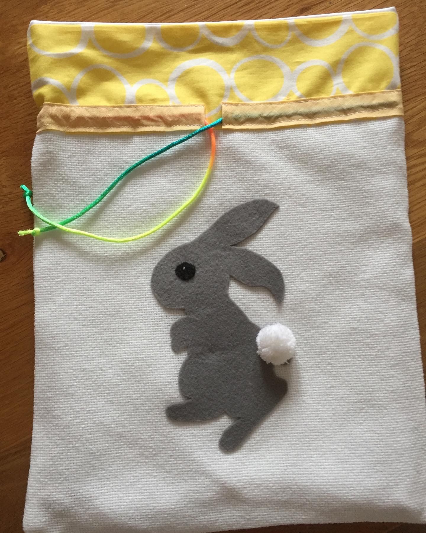 Handmade fabric gift bag 
