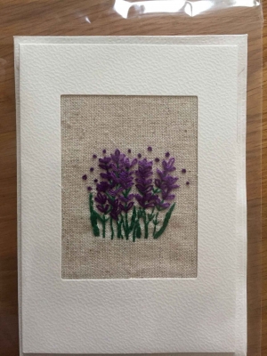 Hand embroidered card