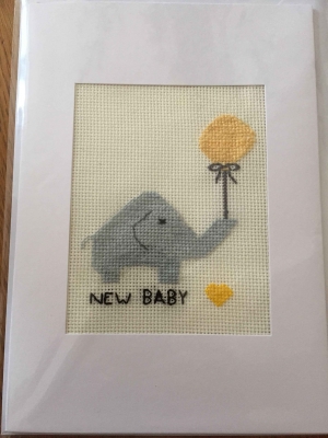 Cross stitch baby card