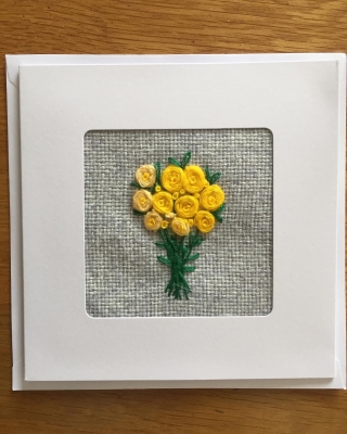 Hand embroidered card