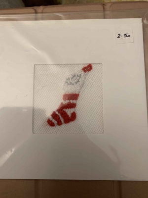 Hand embroidered Christmas card 