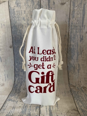 Canvas wine gift bag , Personalised