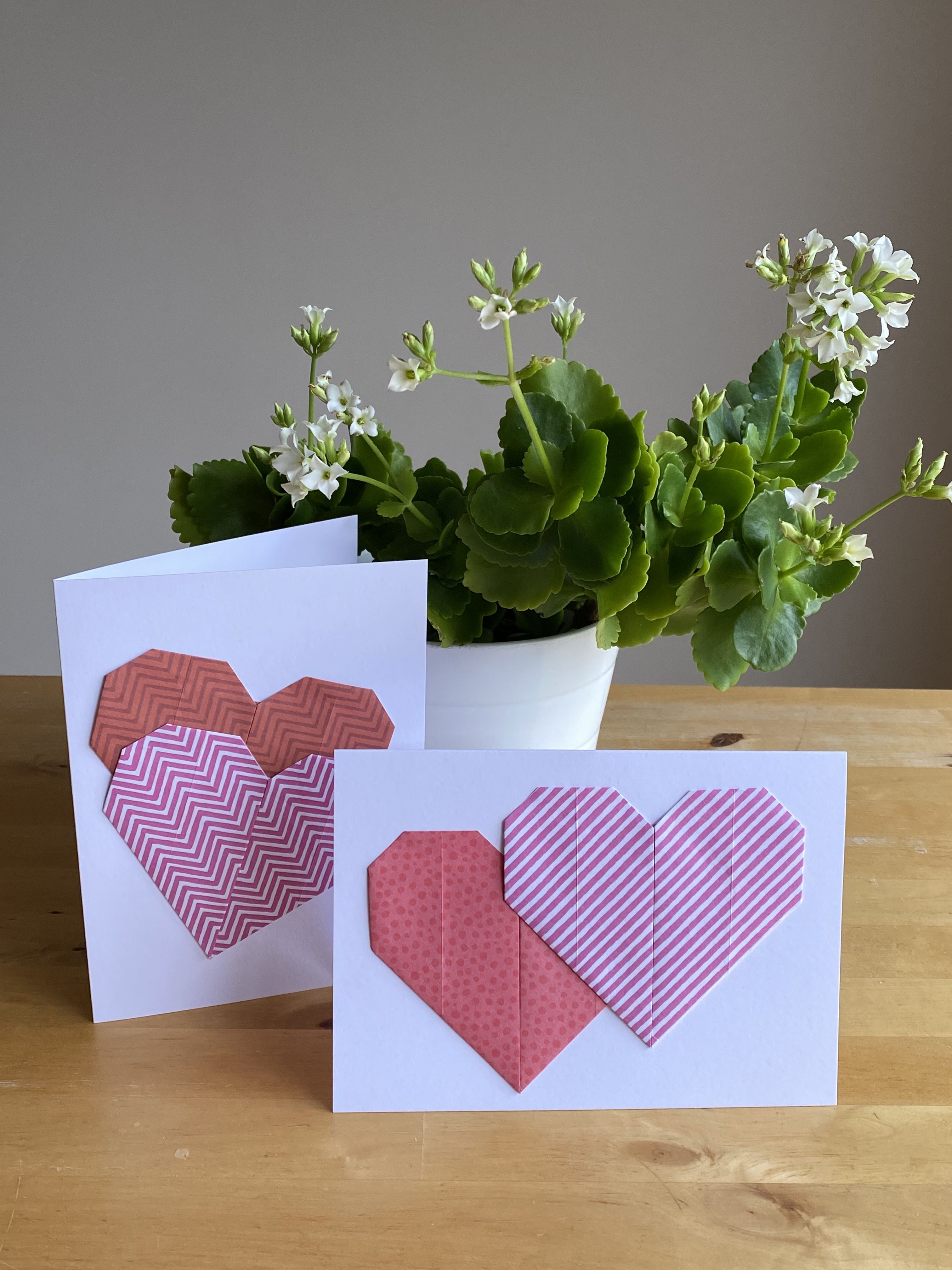 Handmade Origami Valentine Cards - Heart Cards - Greeting Cards - Valentine Cards - Assortment of Valentine Origami Cards