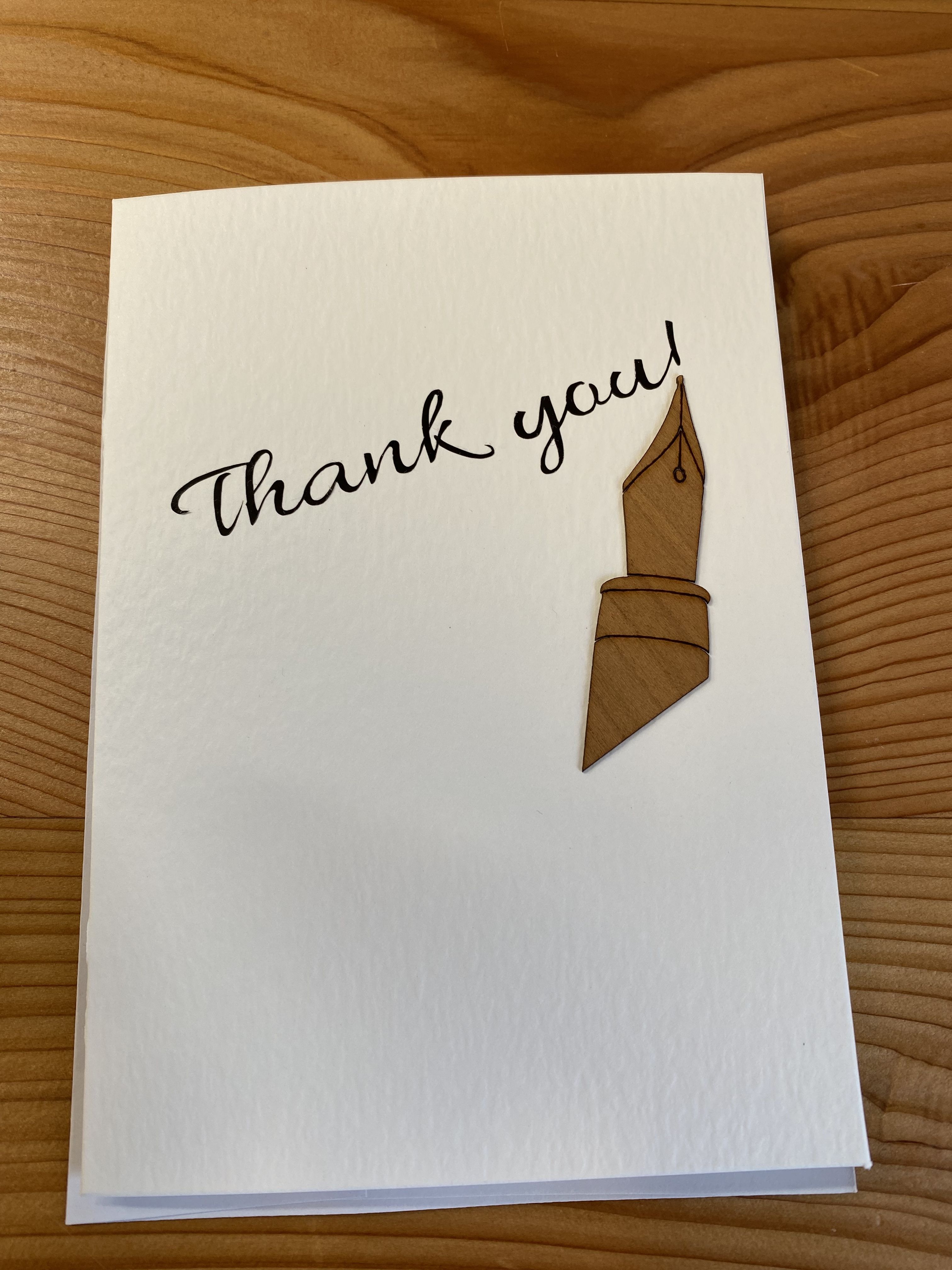 Handmade Thank You Card - Real Wood Graphics  - A Thank Card for any occasion