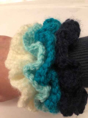 4 hair ties / scrunchies sold as a bundle that will liven up any bun or ponytail