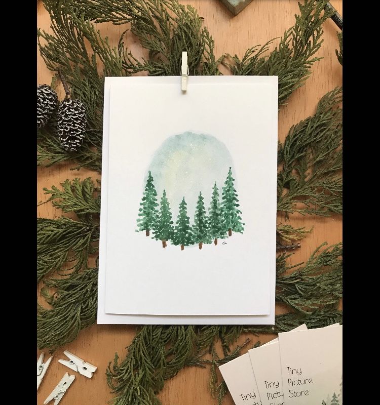 Christmas Card/Thinking-Of-You Card  - Forest  