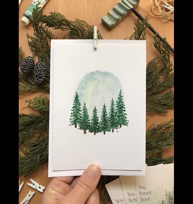 Christmas Card/Thinking-Of-You Card  - Forest  
