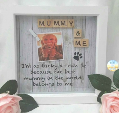 Dog Mum Srcabble Frame,Personalised Mum Gift,Mum Frame,Mothers Day Gift,Fur baby mum gift,Mum birthday gift,Mothers Day Frame