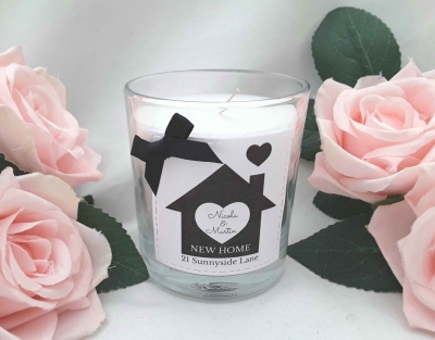 Personalised new home candle🏡, new home gift, house warming gift
