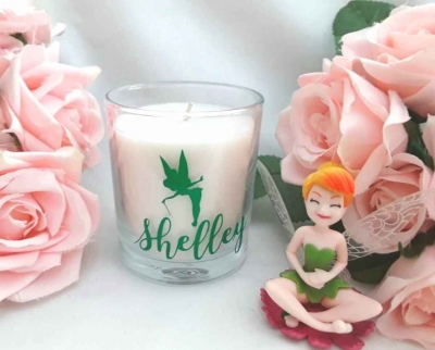 Personalised Tinkerbell candle 🧚‍♂️ Personalised Tinkerbell gift
