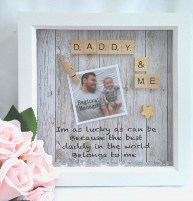 Daddy Srcabble Frame,Personalised Dad Gift,Dad Frame,Fathers Day Gift,New dad gift,Dad birthday gift,Fathers Day Frame