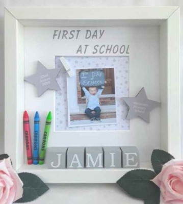 Personalised first day at school frame,1st day at school frame,new school gift