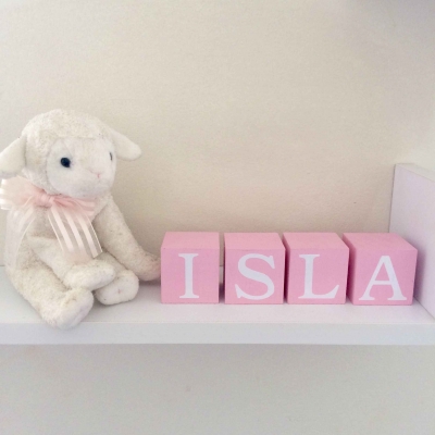 Handpainted Wooden Baby Girl Blocks
Baby room decor
Nursery Decor
New Baby Gift
Christening Gift
