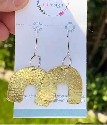 Brass Arch Earrings
