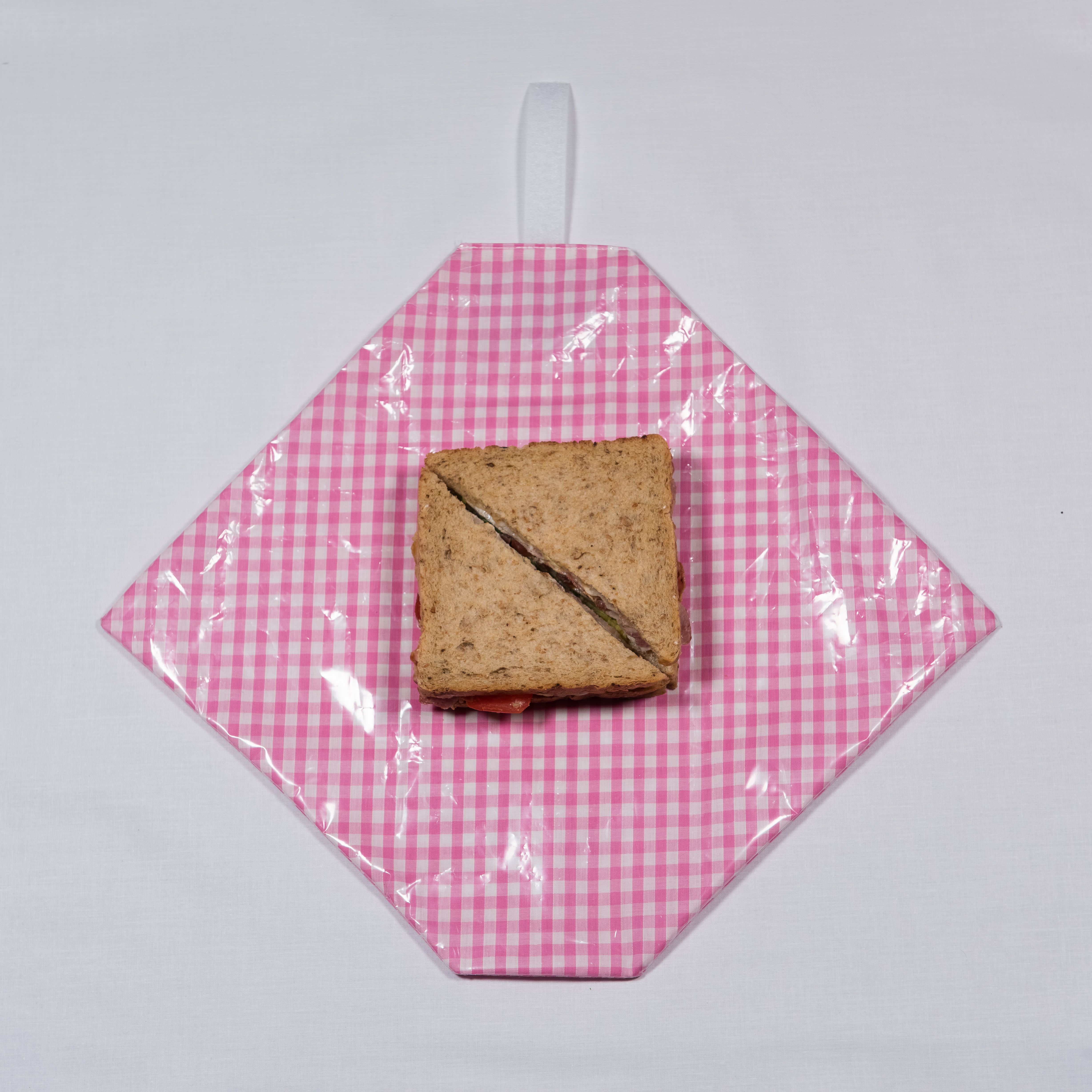 Pink with White Dots REUSABLE SANDWICH WRAPPER!