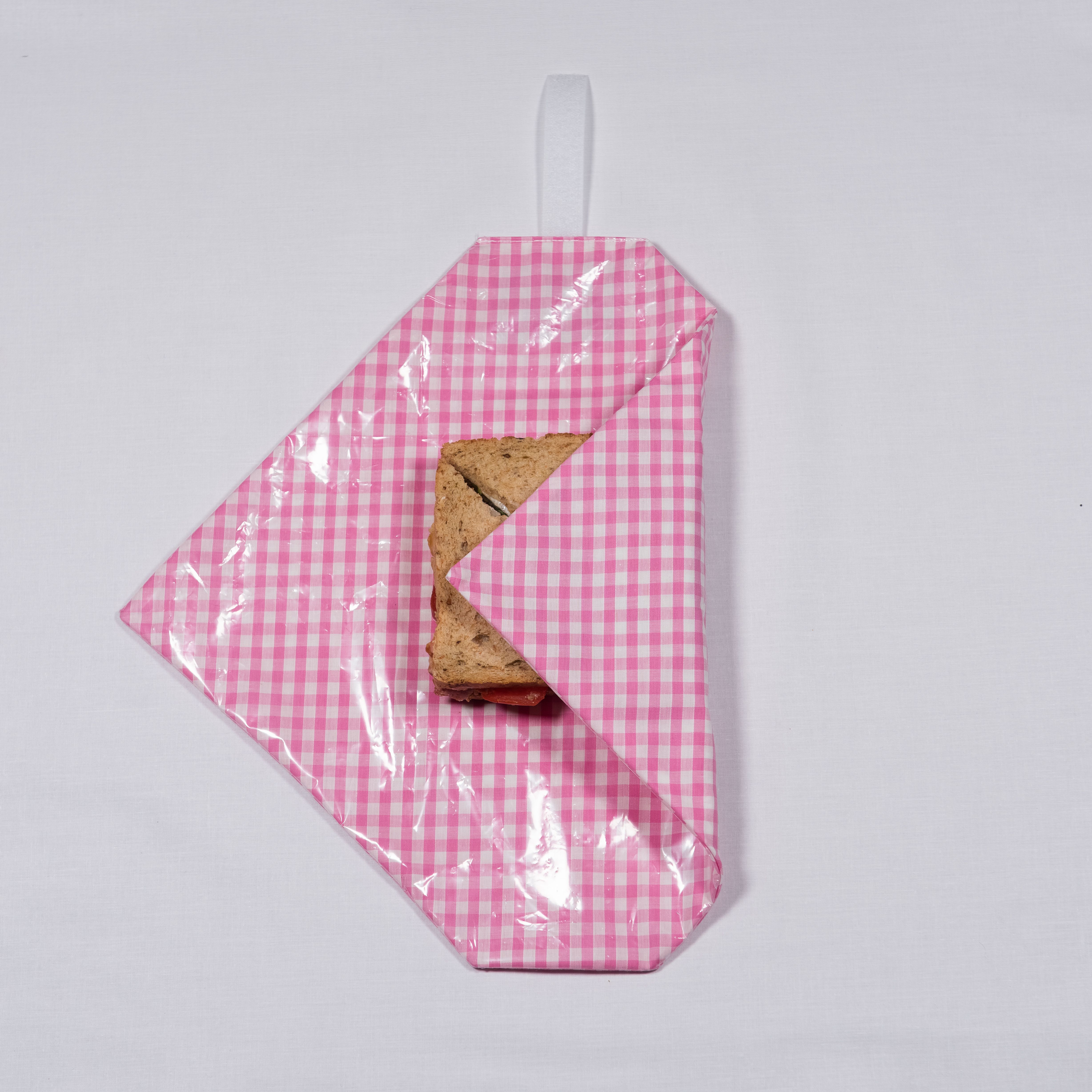 Pink with White Dots REUSABLE SANDWICH WRAPPER!