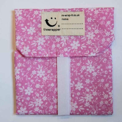 handmade-item handmade-gifts Pink Floral REUSABLE SANDWICH WRAPPER!