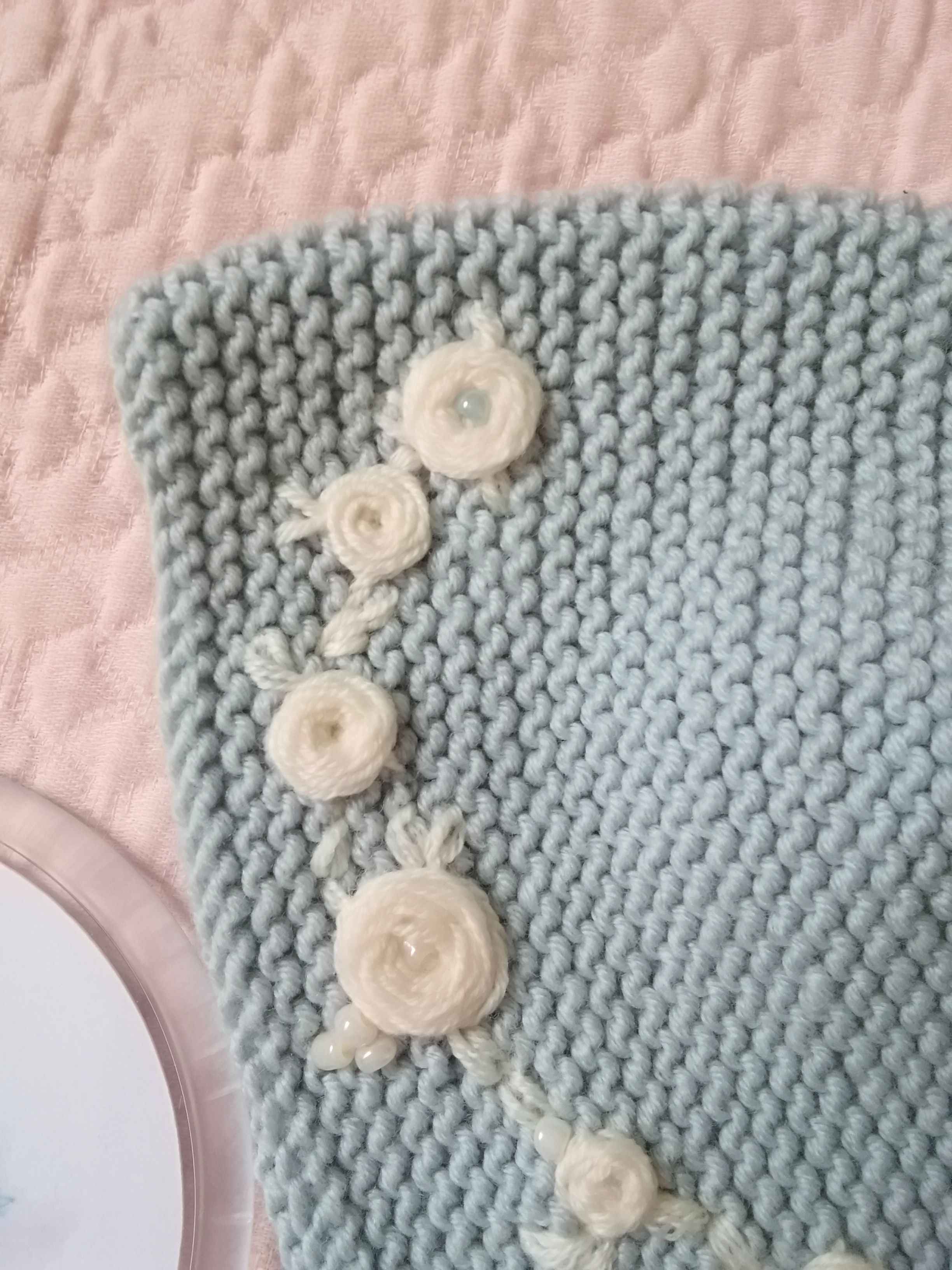 Embroidered baby bonnet