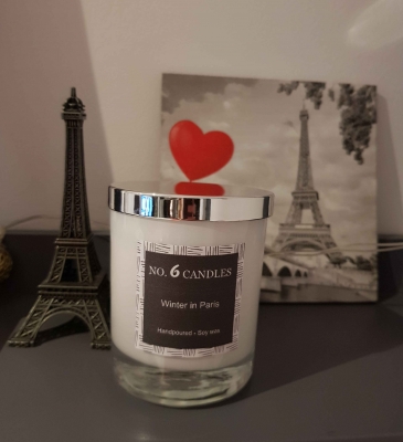 handmade-item handmade-gifts Soy wax candle, handmade scented candle, Winter in Paris, Paris themed candle, birthday gift for her, gift for mum, mothers day gift, 20cl candle