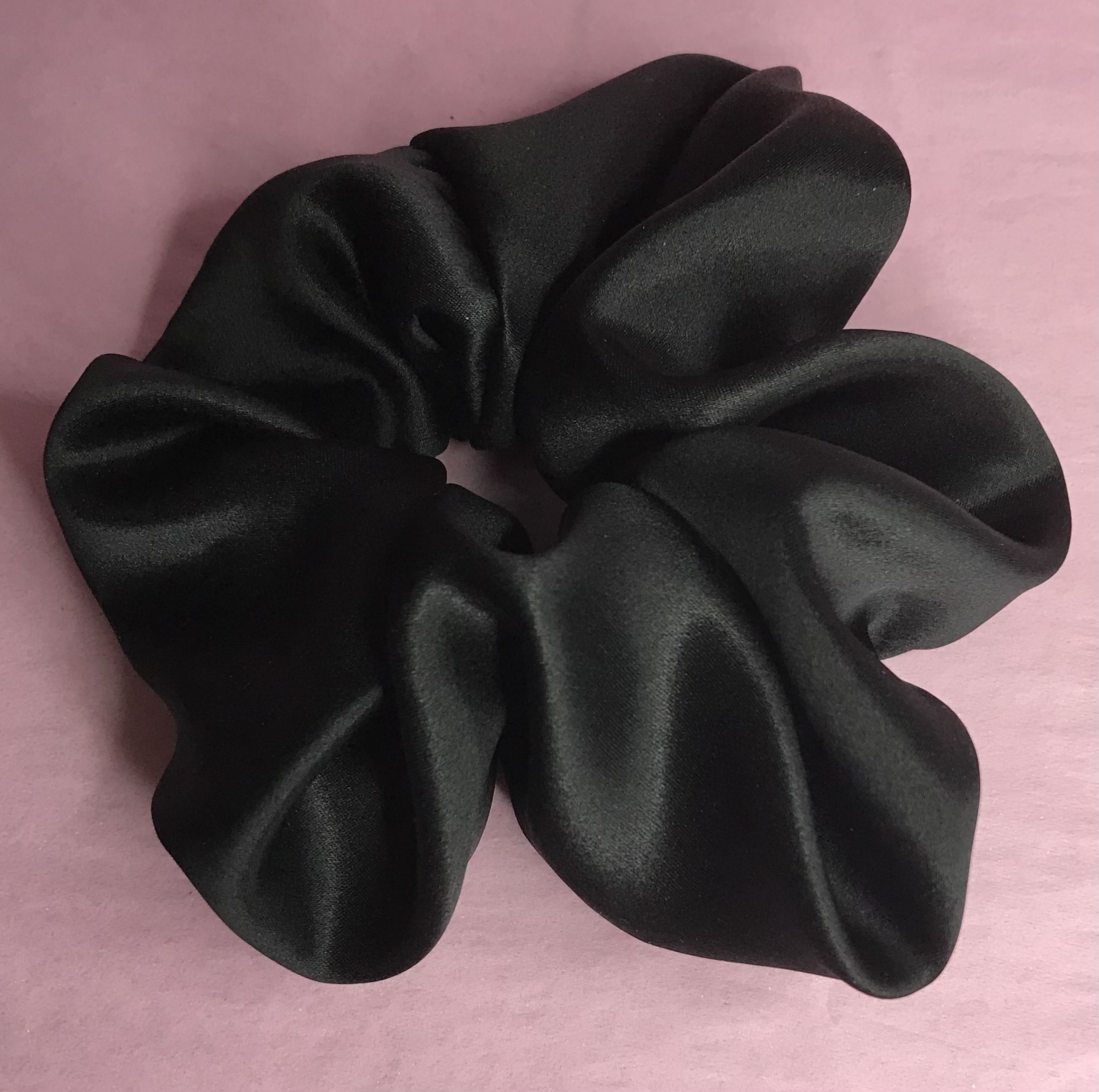 Black Silk Scrunchie | Luxury Scrunchie | Birthday Gift for Her | Hair Band | Hairtie | Gift for Friend | Mother's Day Gift |