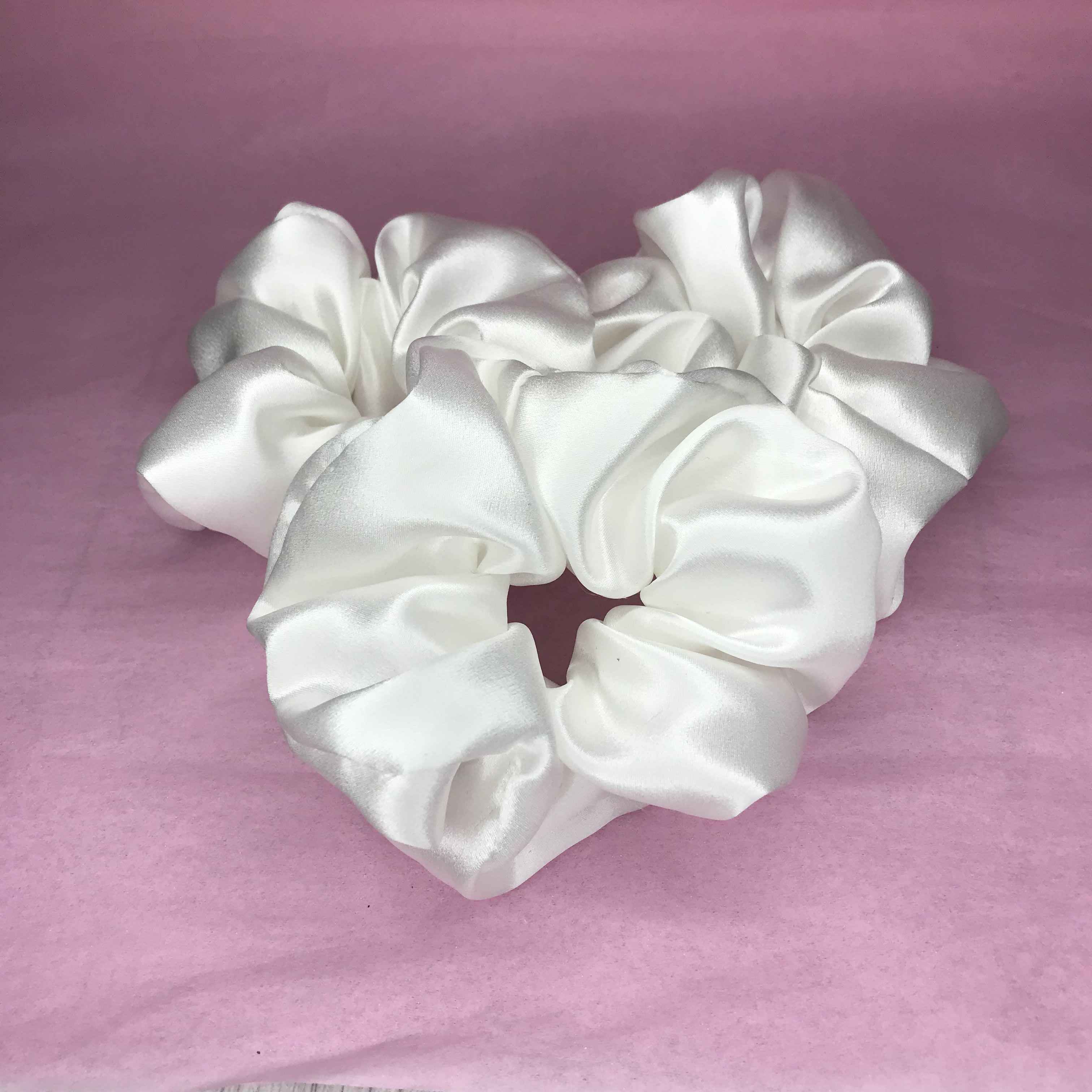 White Silk Scrunchie | Luxury Scrunchie | Birthday Gift for Her | Hair Band | Hairtie | Gift for Friend | Mother's Day Gift | Bride | Bridal | Hen Party |