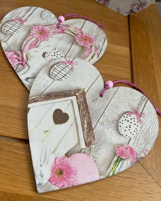 handmade-item handmade-gifts Shabby chic decoupage wooden heart