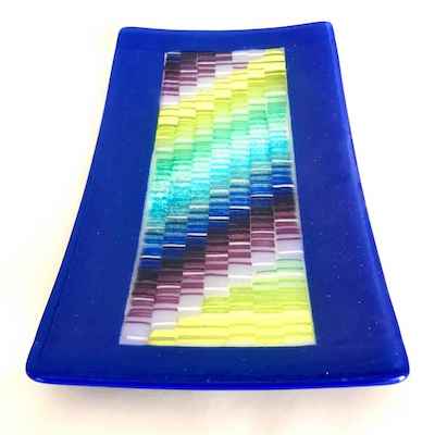 Fused Glass Tapestry Platter