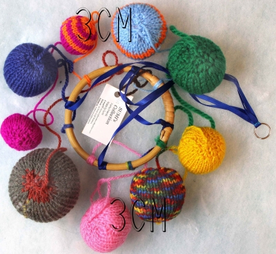 Hanging baby mobile - hand knitted balls for baby's nursery, newborn, birthdays, baby shower, room decor