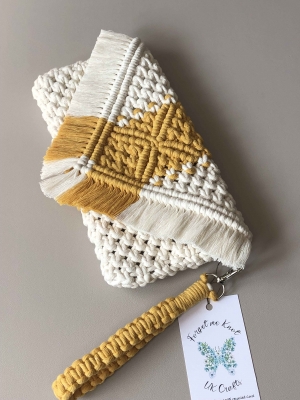 handmade-item handmade-gifts Macrame clutch bag 