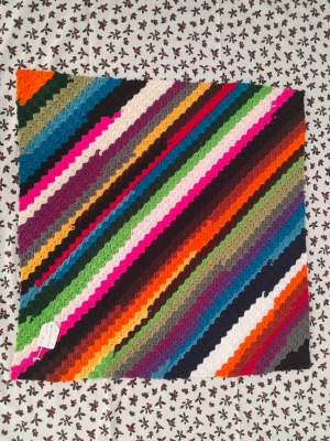 Crocheted Childs LapMat called Lime Seaside Rock 56cm x 56cm