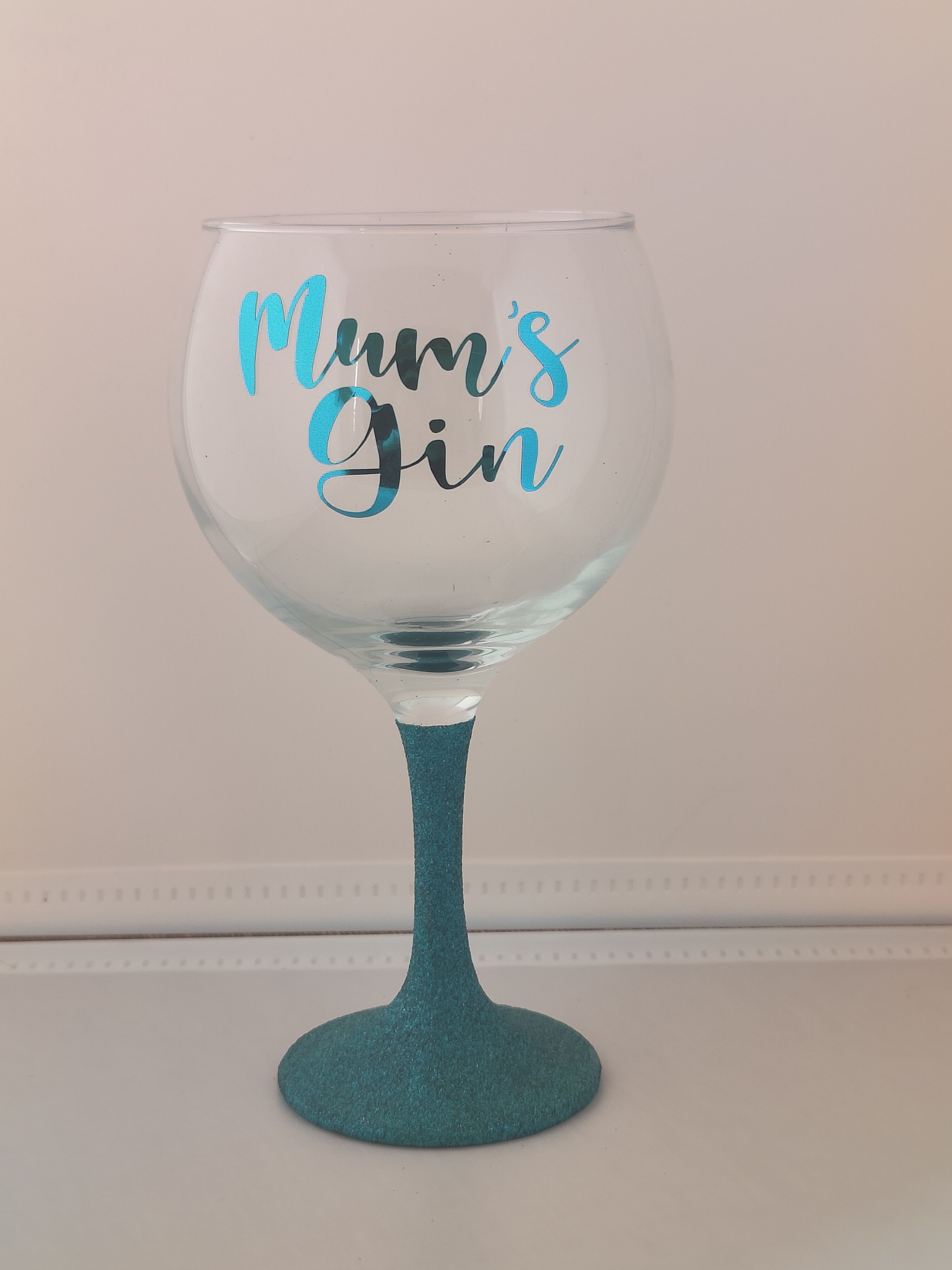 "Mums Gin" gin glass
