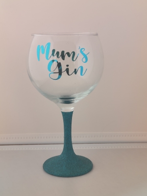 "Mums Gin" gin glass
