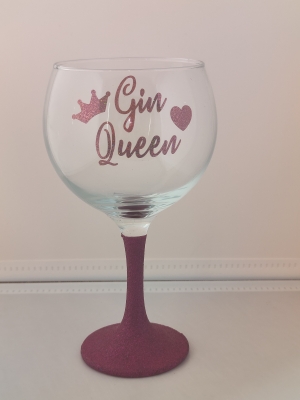 "Gin Queen" gin glass