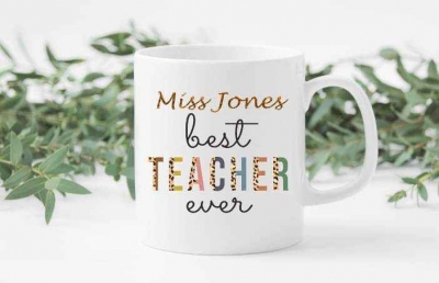 handmade-item handmade-gifts Personalised "Best Teacher Ever" Mug