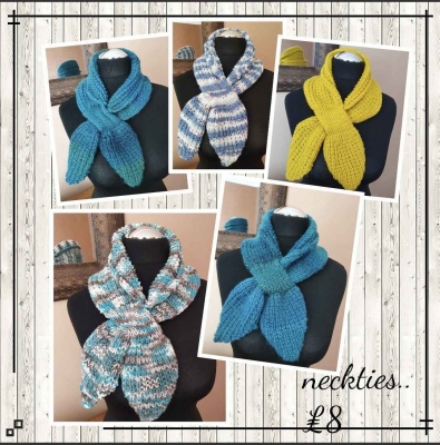 handmade-item handmade-gifts Hand knitted neck ties/warmers