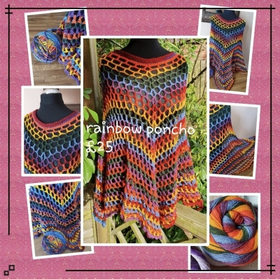 handmade-item handmade-gifts Rainbow mesh poncho