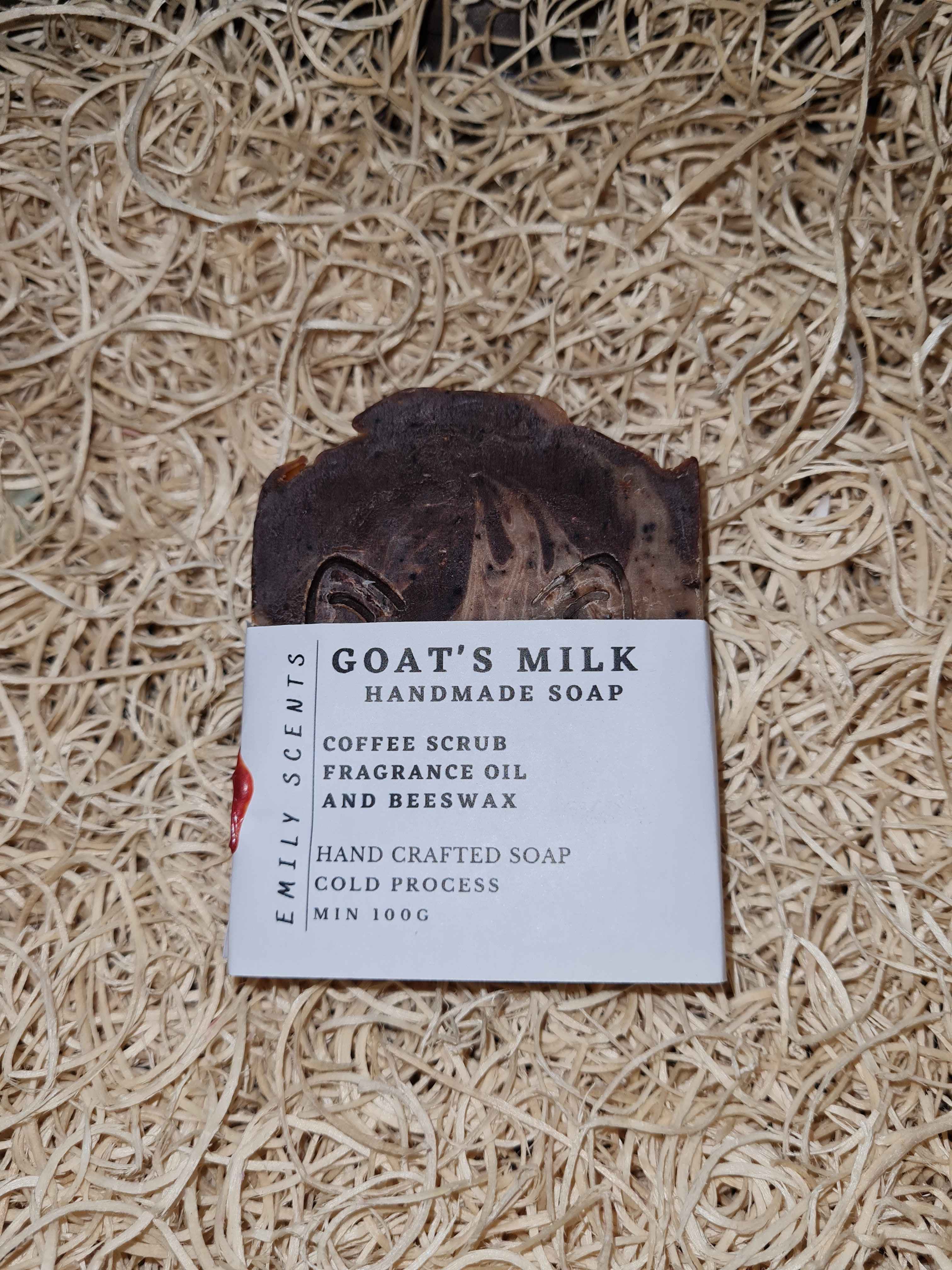Goat's milk soap with Coffee scrub and Beeswax 