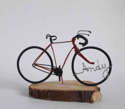 Gift for Cyclists, Racer bicycle ornament, Personalised gift.