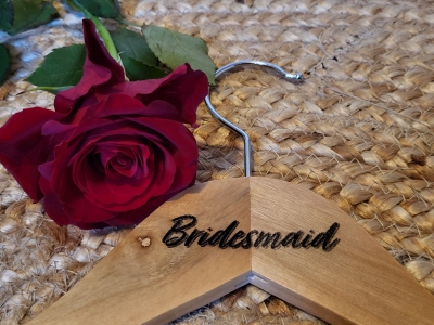 Personalised Wooden coat hangers-Bridesmaid