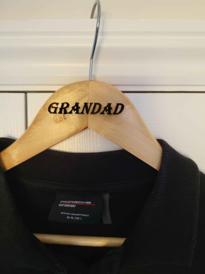 Personalised Wooden coat hangers 