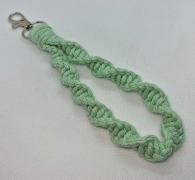 MacramÃ¨ Wristlet keyring - Mint green