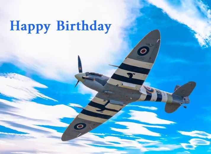Spitfire Birthday Card