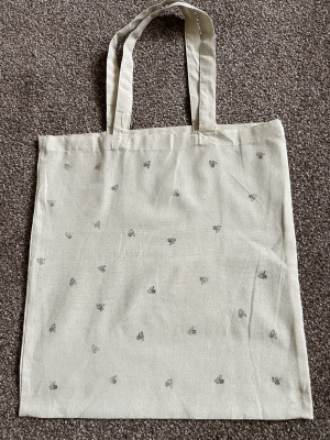Natural Cotton Cute Bee Tote Bag 
