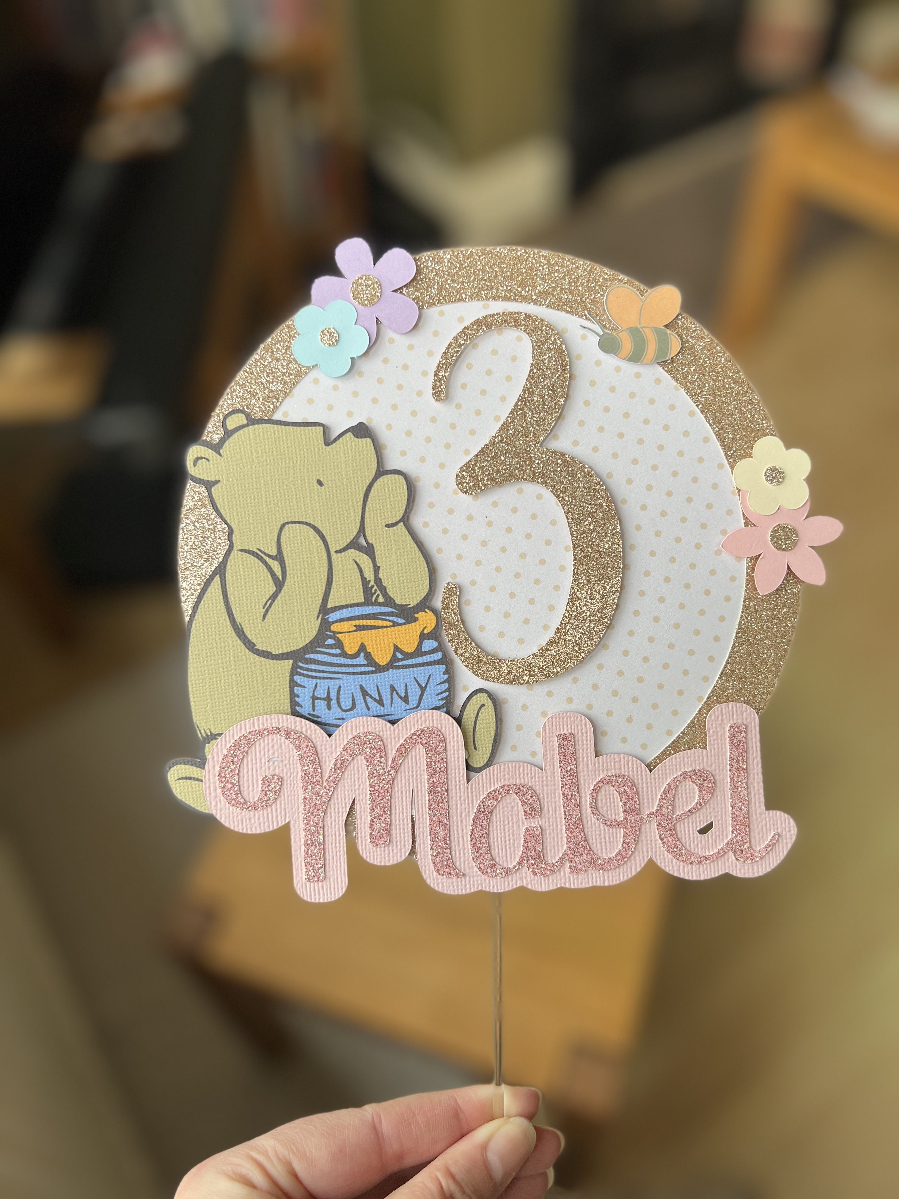 Personalised Winnie The Pooh Cake Topper