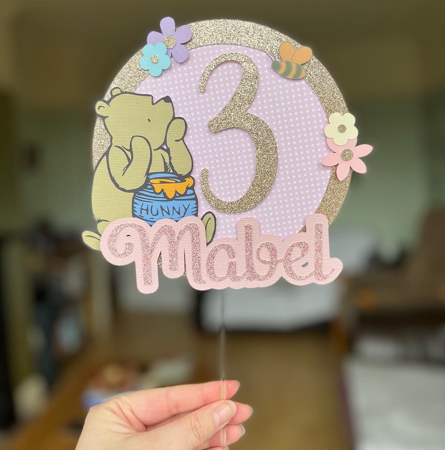 Personalised Winnie The Pooh Cake Topper