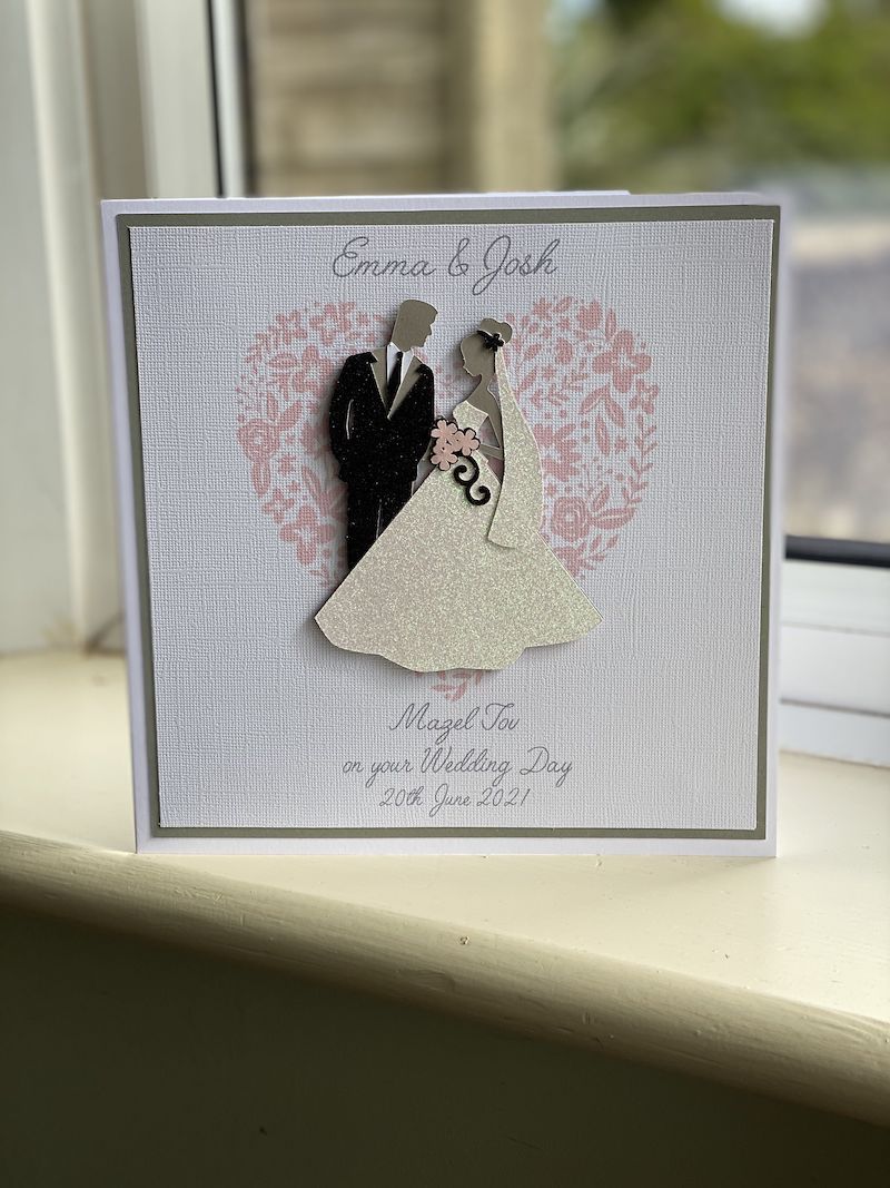 Elegant Handmade Wedding Card