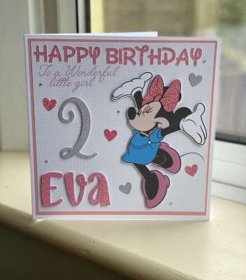 handmade-item handmade-gifts Disneyâ€™s Minnie Mouse Age Birthday Card