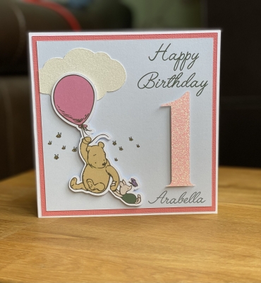 Disneyâ€™s Winnie The Pooh Babyâ€™s First Birthday card