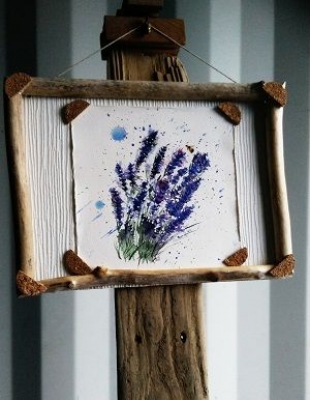 handmade-item handmade-gifts Original Watercolour - Driftwood frame