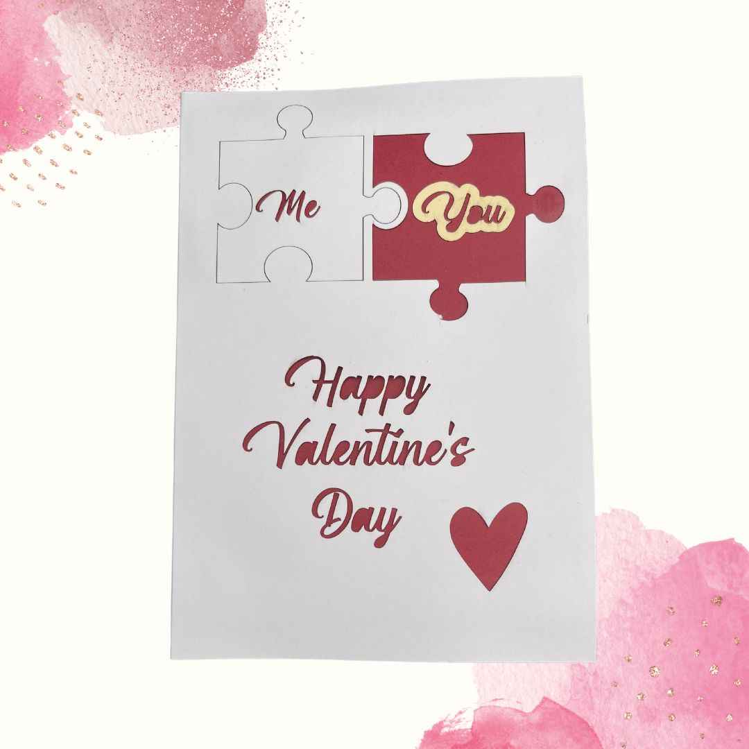 Me & you jigsaw valentine's card